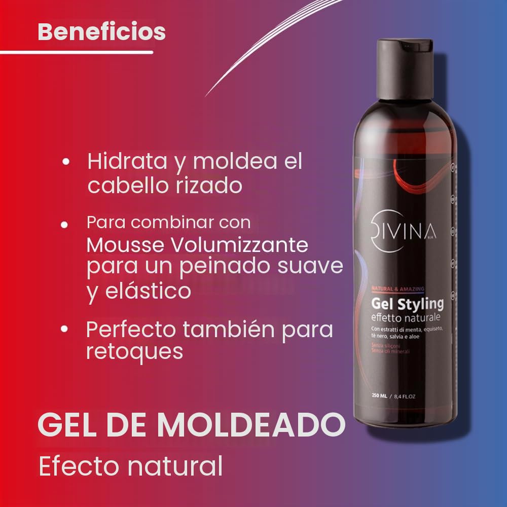 Kit disciplina y volumen para cabello ondulado, rizado, súper rizado, afro Natural&Amazing de DIVINA BLK