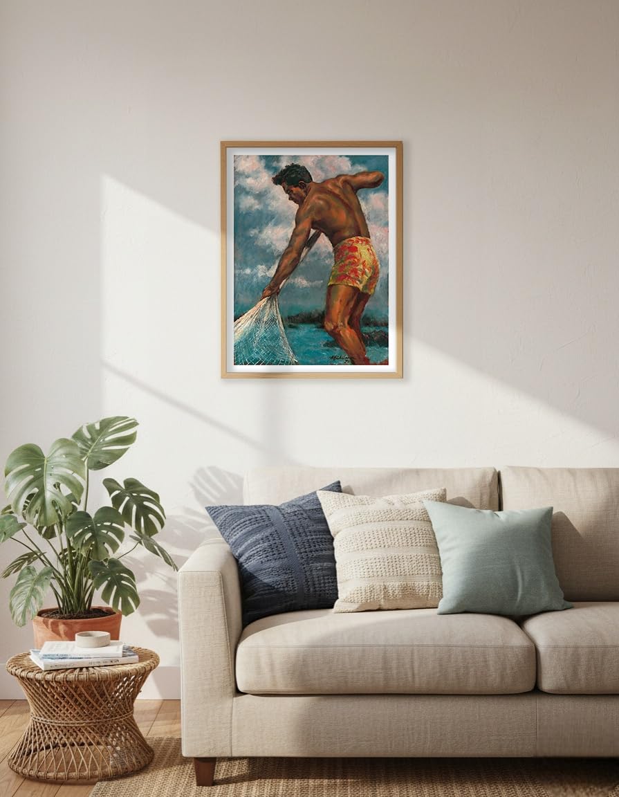 Amazon.com: Hawaiian Island Fisherman (Lawaia) Matte Art Print