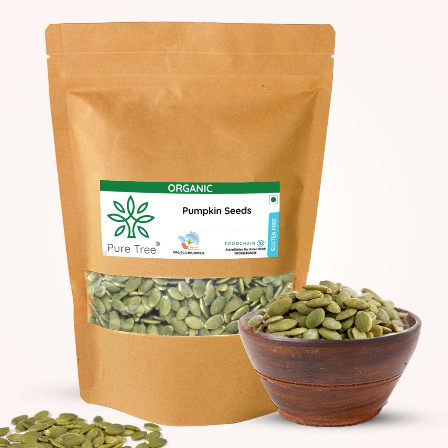 Certified Organic Pumpkin Seeds | 100 g | Kaddu ke Beej | Seeds for Eating Good Source Of Omega 3 | Raw Pumpkin Seeds Superfood