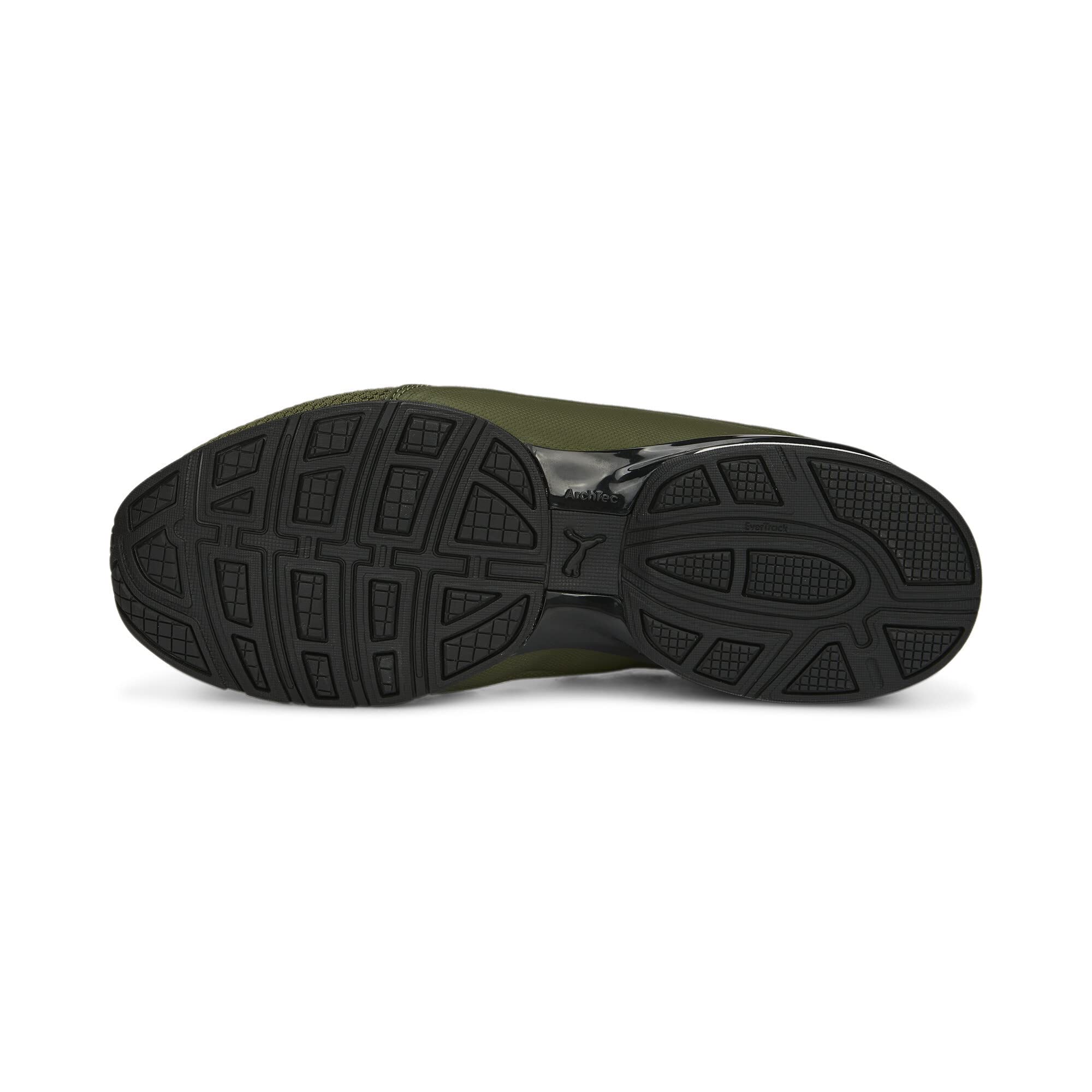 PUMA Zapatillas de Running Hombre Axelion Refresh 42.5, Green Moss Black Feather Gray