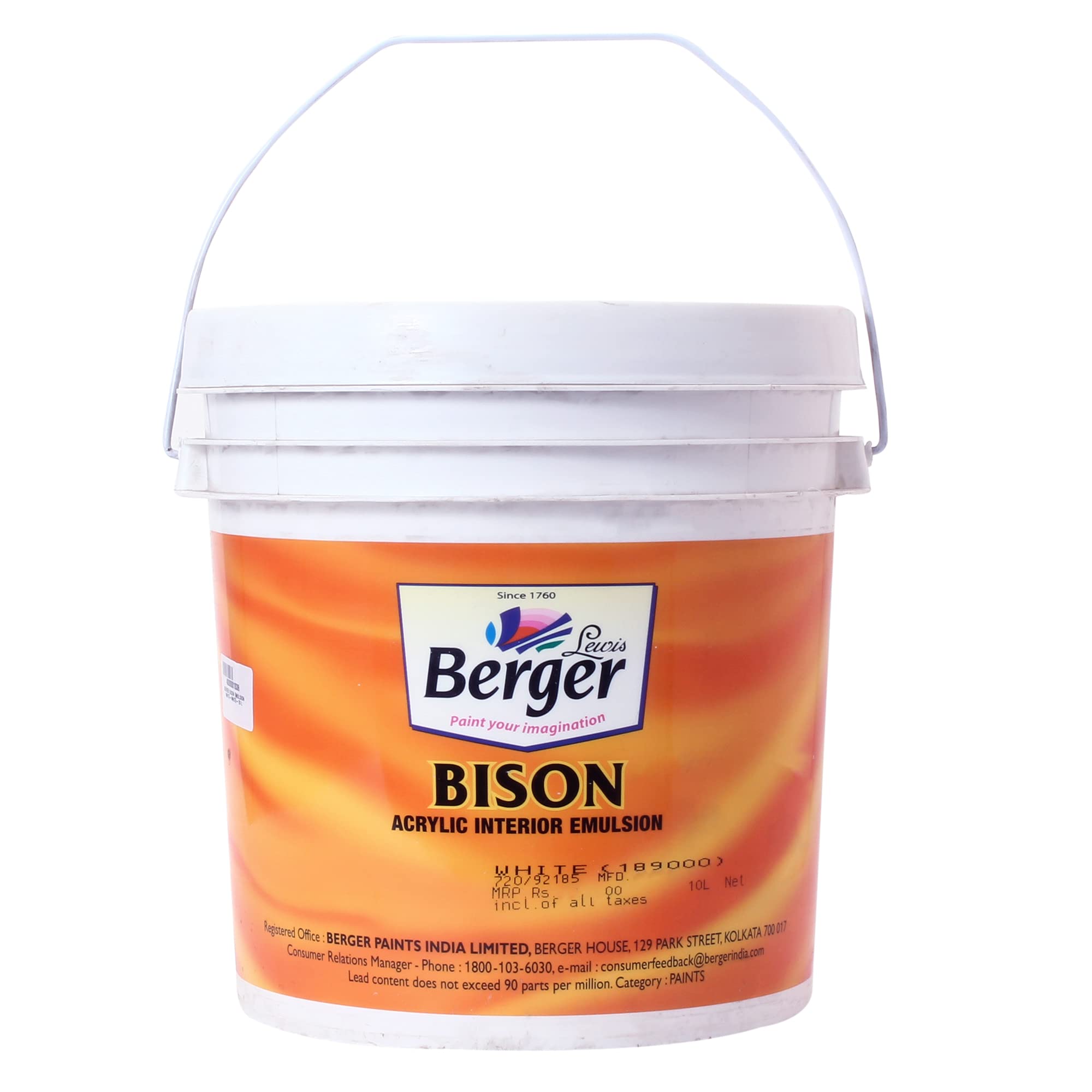 BERGER Bison Emulsion White 10Ltr (B0C3MGMHQ3) Amazon Price History, Amazon Price Tracker