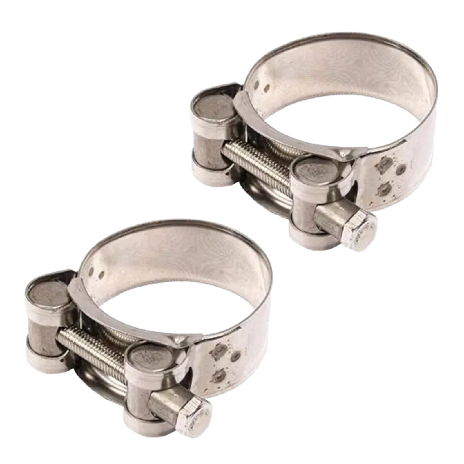 2Pcs Exhaust Clamp Stainless Steel Exhaust Band Clamp Replacement for Motorcycle Water Hose Car Automotive Replacement Exhaust Clamps, Motorcycle (48-51mm)