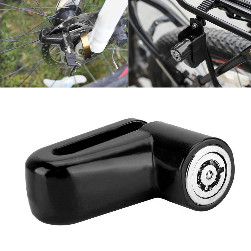 Sonew Bloqueo de Freno de Disco de Seguridad, Cerradura antirrobo del Rotor del Disco Pesado para la Motocicleta, Bicicleta(Black)