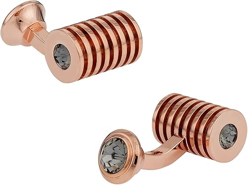 Cuff-Daddy Gemelos y tachuelas con cristales de Swarovski para hombre con caja de presentación de joyas, almacenamiento para viajes, ocasiones