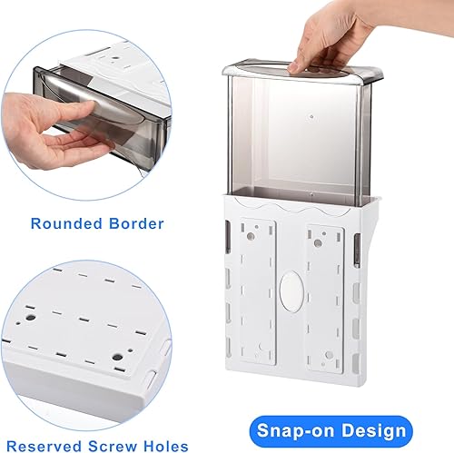 Miniatura 5 de uxcell Cajón para debajo del escritorio, 2 unidades, organizador de almacenamiento autoadhesivo de plástico para debajo del escritorio,