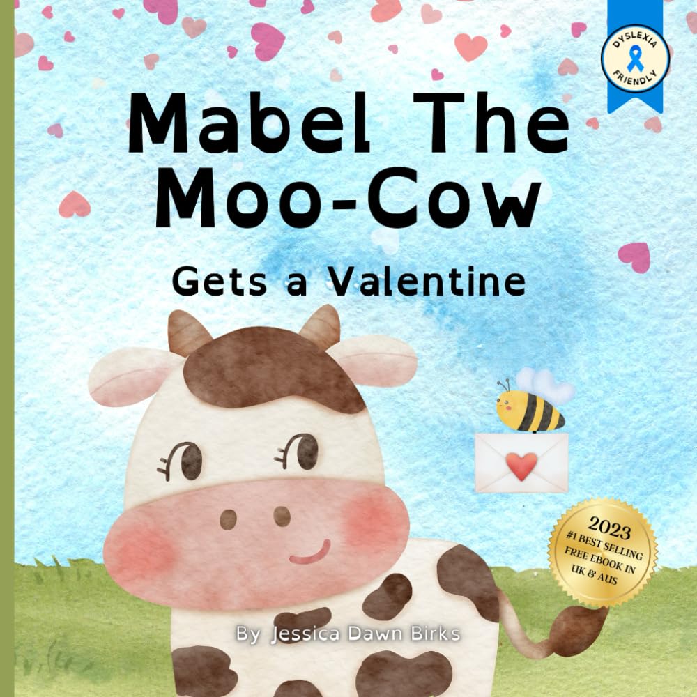 MABEL THE MOO-COW GETS A VALENTINE - childrens story book about valentines day. Learning about friendship, family and authenticity.: Bedtime Valentine ... (Learning with Mabel Moo Cow and Bertie Bee)