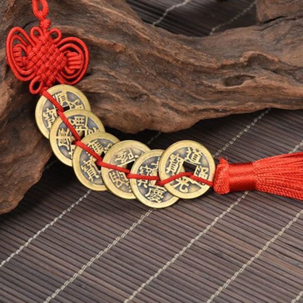 Orientale Feng Shui portafortuna cinese Set di monete 5 tipi imperatore Qing Money I Ching Cast in ottone figurina per la decorazione della casa