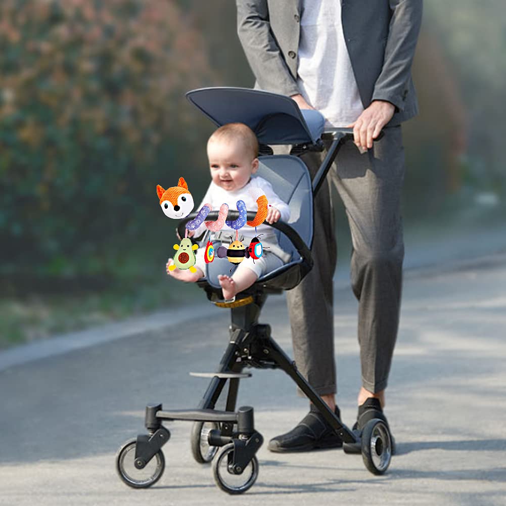 Spirale Jouet De Poussette – Hochet Suspendu Avec Sonnaille, Coloré Et Doux, Pour Bébé, Lit, Siège Auto