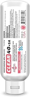 CLEAR 40 +SA, 40% Urea Gel + 2% Salicylic Acid, 8 oz w/Tea Tree & Coconut Oil, Aloe Vera, Callus & Corn Remover Softens Cr...