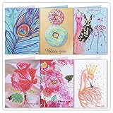 eZAKKA 5D DIY Diamond Painting Valentine's Day Cards, Holiday Thank You Birthday Greeting Cards...