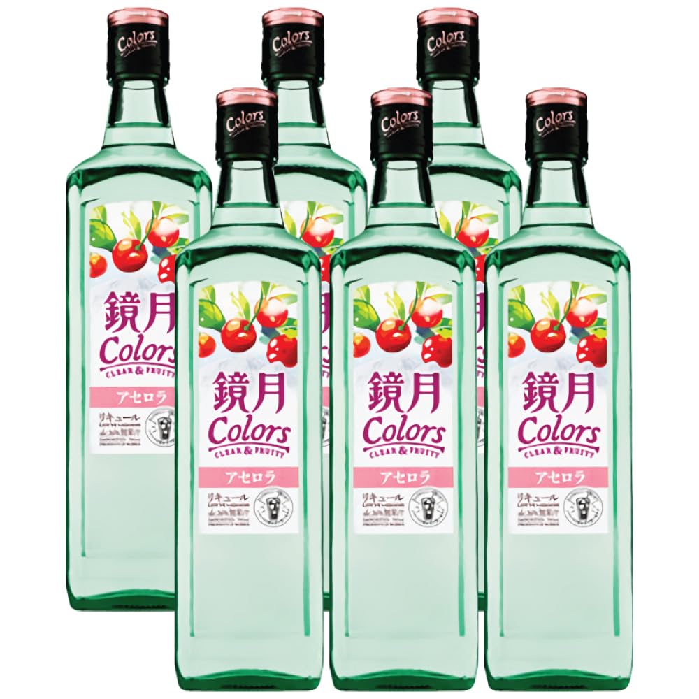 Amazon.co.jp: 鏡月Colors アセロラ 700ml 6本セット / 16度 きょうげ