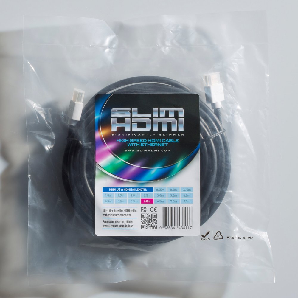 6m Eco Slim HDMI Cable (Gold Plated, 1080p, 3D, High Speed) — view 3