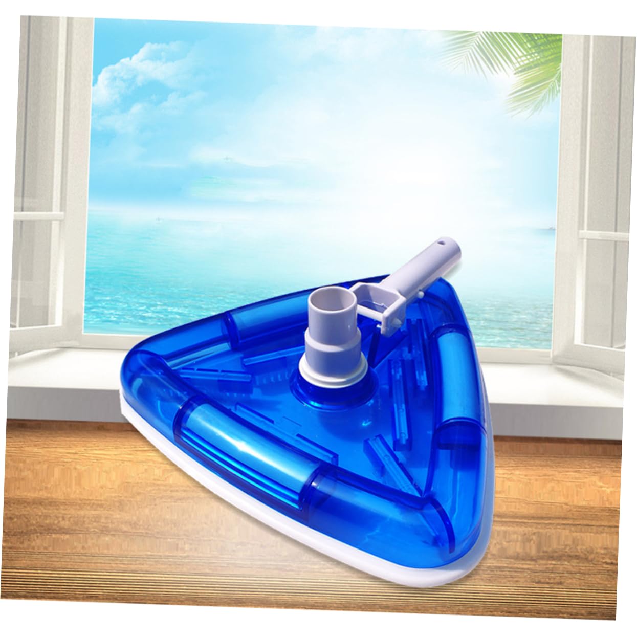 Dreieckiger Pool Saugerkopf Transparent Blau aus Pp für Reinigung