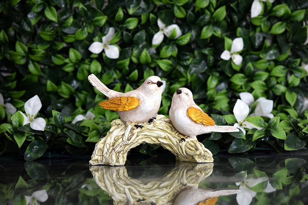 Decorative Love Birds Showpiece for Gifting Living Room Office Decor Home Decor (Antique, 10.5 X 10.5CM-)