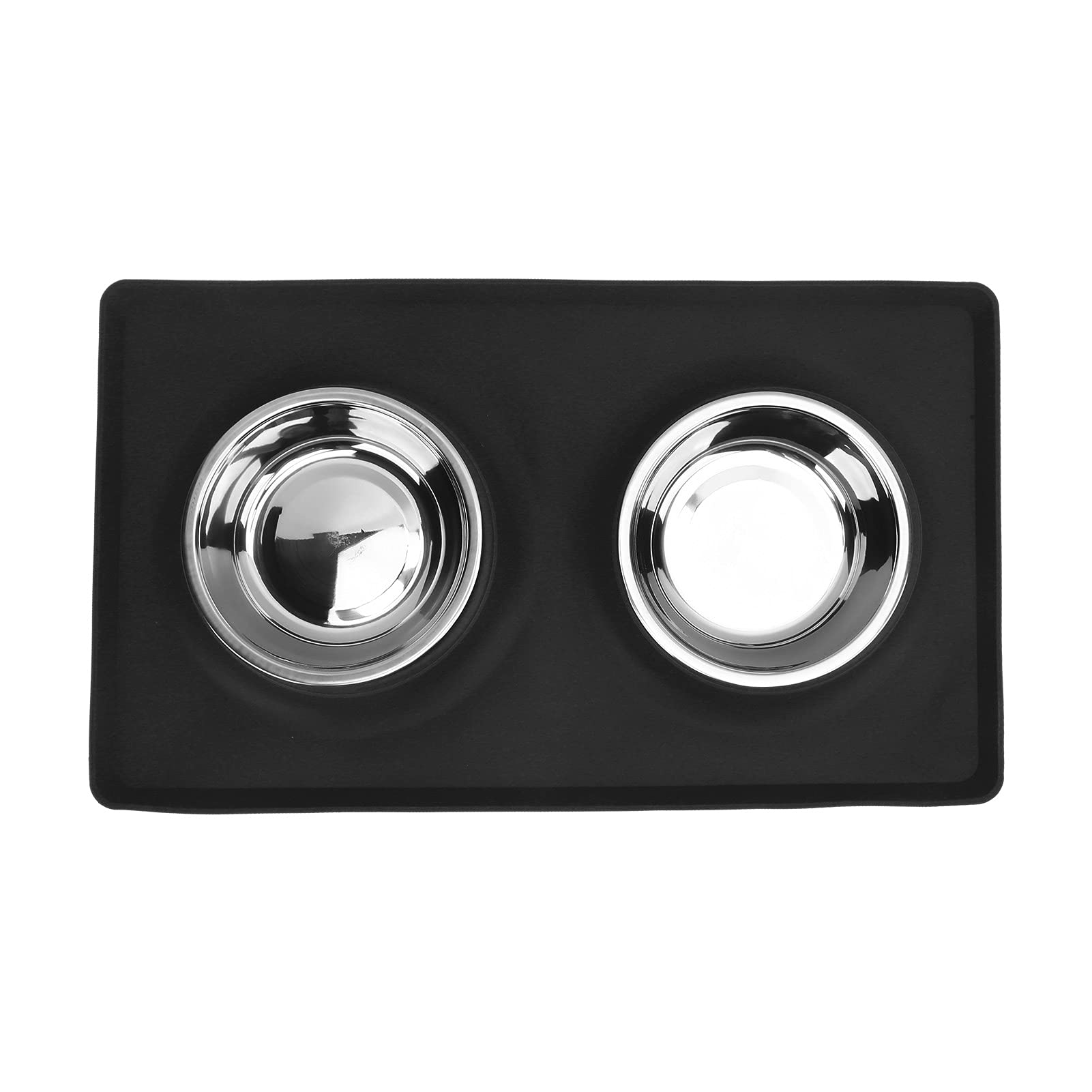 Confezione da 2 ciotole pieghevoli per cani, ciotole pieghevoli per animali domestici, in silicone grigio, antiscivolo, pieghevoli, per cani e gatti di piccola e media taglia, per viaggi, escursioni e