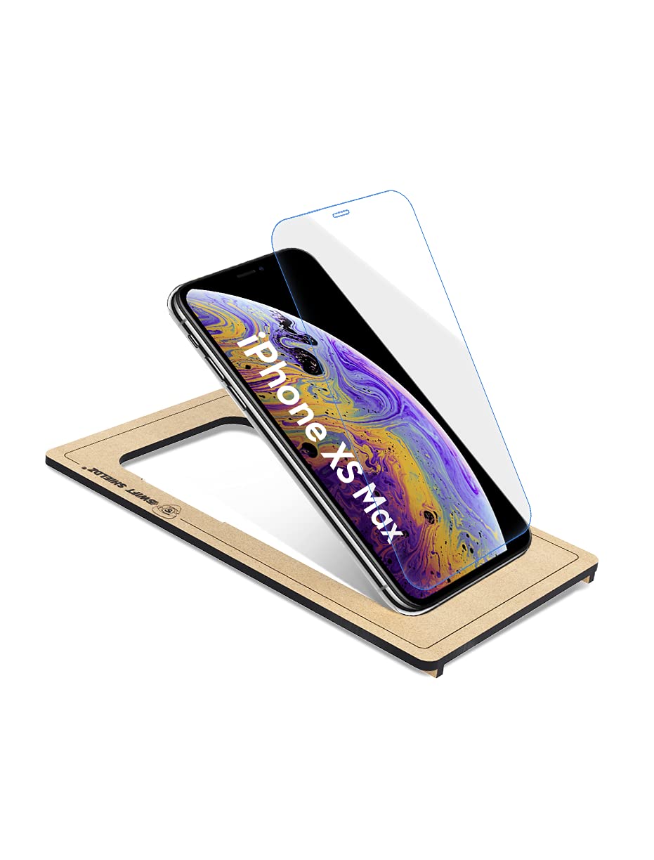 SWIFT SHIELDZ (2 Pack) Unbreakable Hybrid Glass Screen Protector for iPhone XS Max with Easy Installation Tool Kit and 10x Better Life Than Tempered Glass - DIY