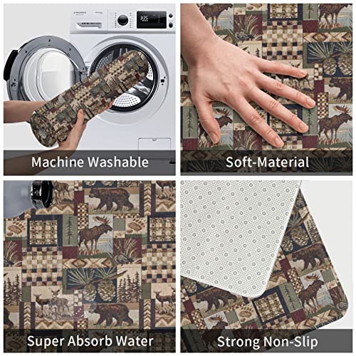 Tapis de douche ours élan antidérapant durable et facile à nettoyer - 5