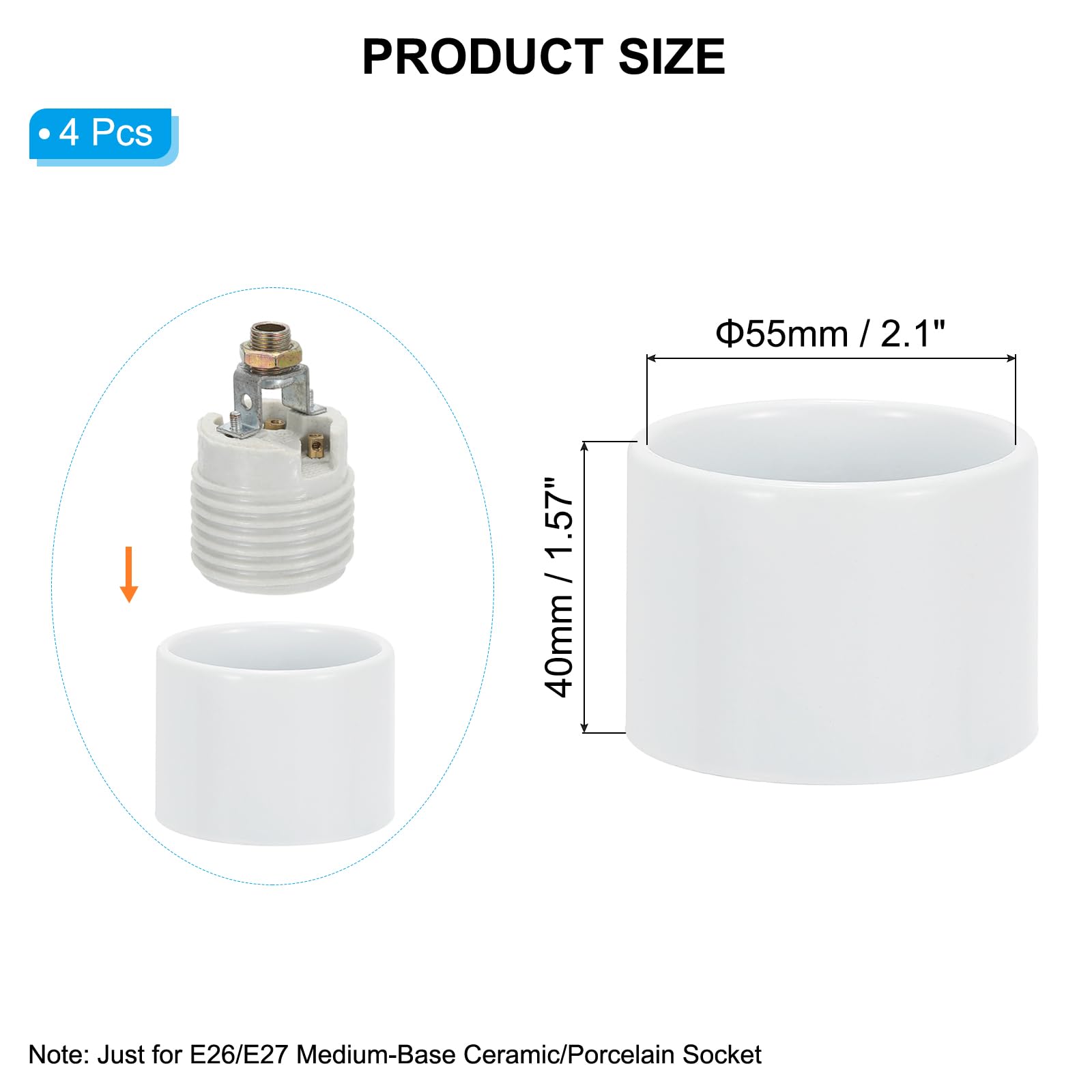 PATIKIL Light Socket Shade Ring - Image 2