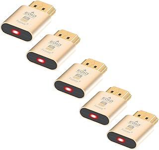 Furjosta HDMI Dummy Plug fit-Headless Display Emulator DDC EDID Fit Headless Ghos with Windows Mac OSX Linux Great for for Computer Desktop Support 2560x1440@61Hz 5P