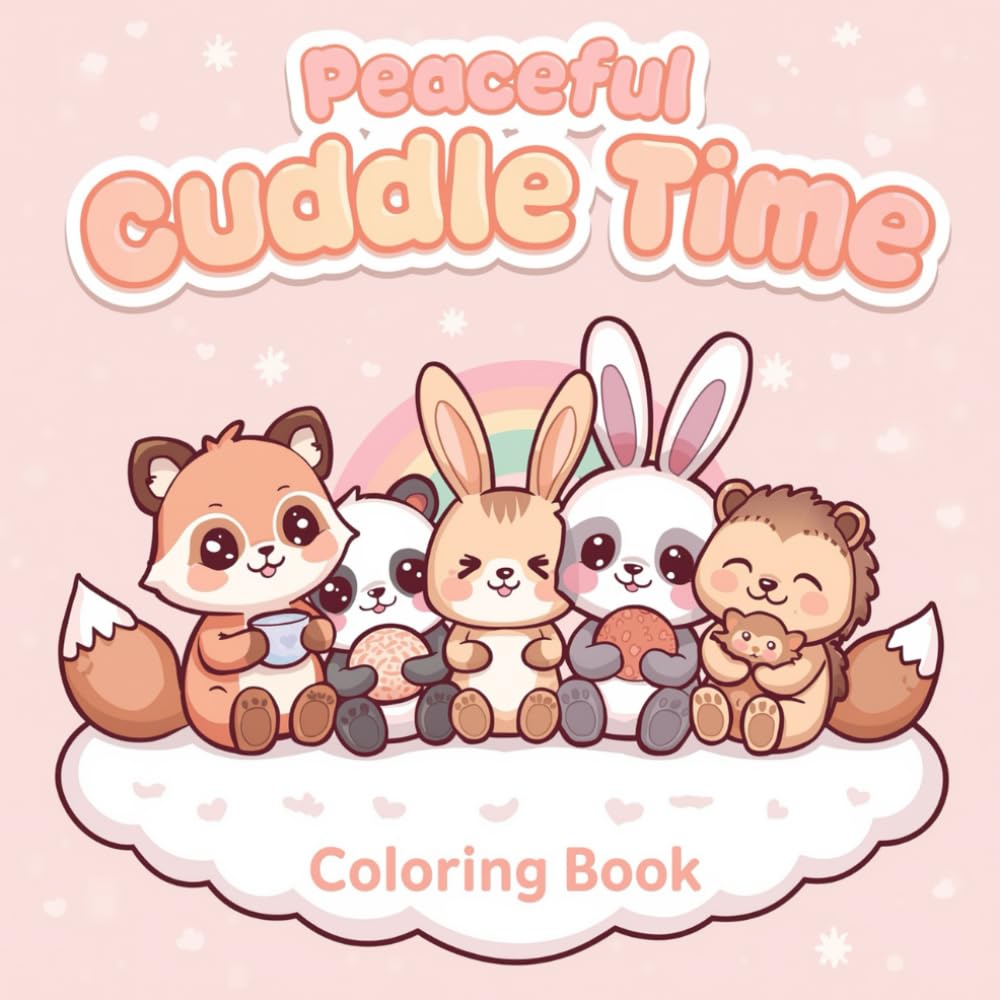 CUDDLE TIME: Cozy Cuties Coloring Book, Cozy Friends Kids Teens Adult Coloring Book