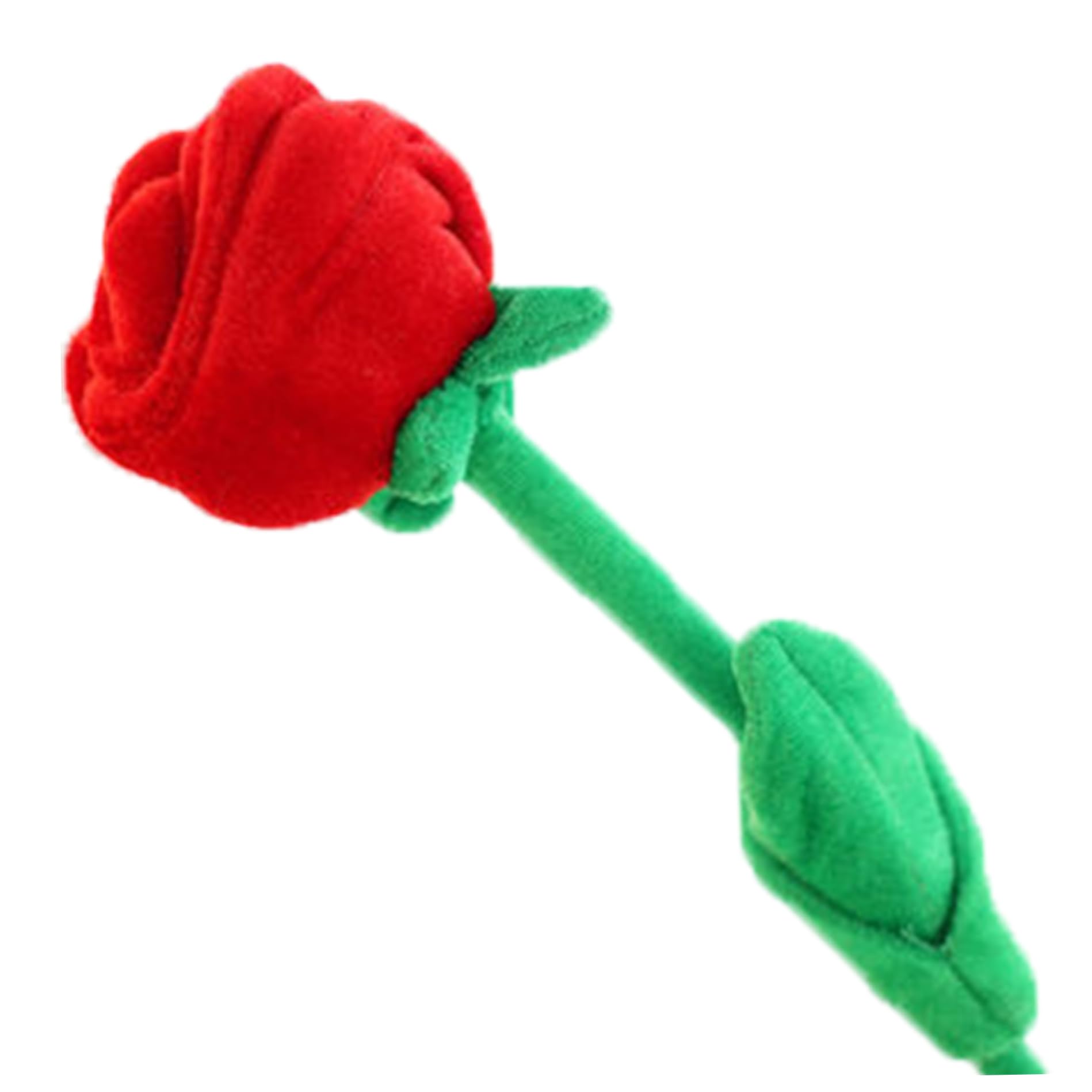 Takingup Red Roses Artificial Flowers, 12.6 Inch Plush Rose Artificial Flower Plush with Long Flexible Stem, Realistic Stuffed Roses Flower Toys for Restaurant office Hotel Home, Red
