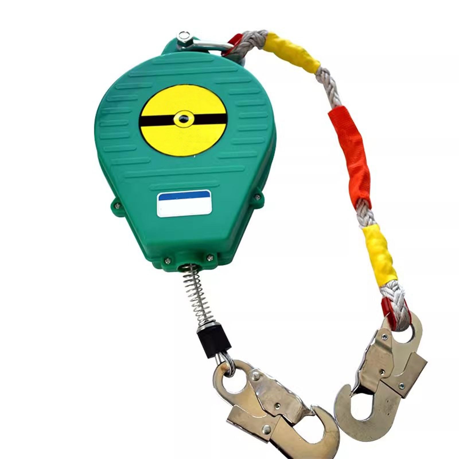 Dispositivo Anticaídas Retráctil, Arnes de Seguridad Anticaídas 3-20m con Estructura de Doble Bloqueo, Cable Anticaídas Autorretráctil para Andamio Construcción a Gran Altitud(Size:20m)