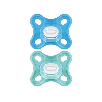 MAM Original Matte Baby Pacifier 2 Pack, 0-6 Months Unisex + MAM Comfort Baby Pacifier 0-3 Months, 2 Count (Pack of 1)