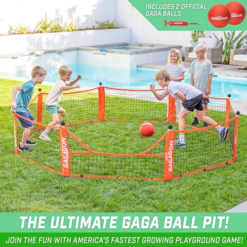 GoSports Gagagon 10 ft Gaga Ball Pit - Portable Indoor/Outdoor Game Set - Includes 2 Balls and Carrying Case by GoSports - Image 2