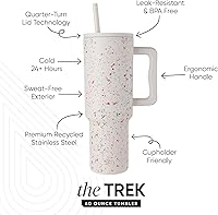 Vista 99 de Simple Modern - Vaso Trek de 40 onzas con asa y tapa con sorbete, taza de viaje de acero inoxidable con aislamiento, apta para portavasos Bosque