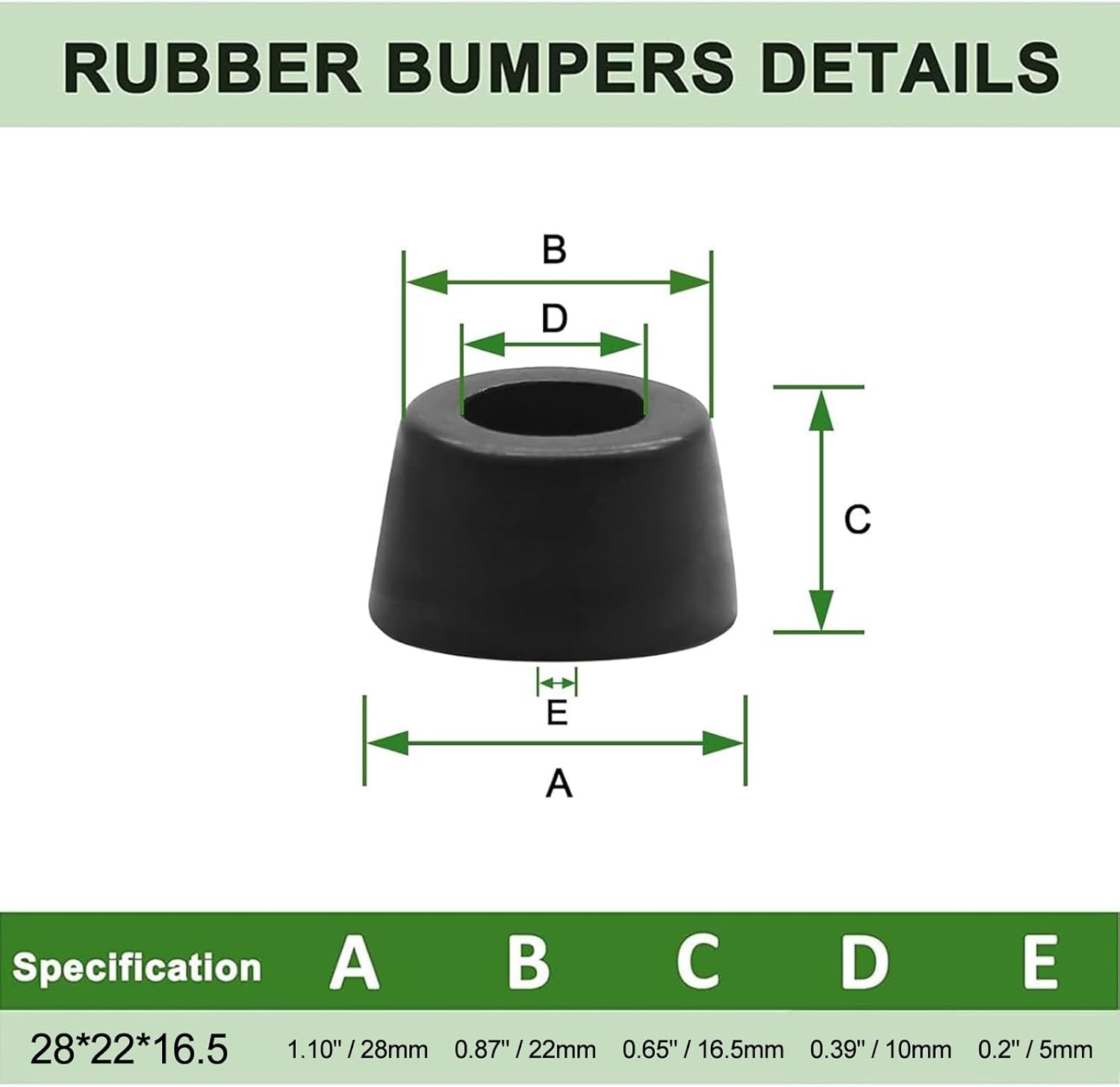 12 Pcs Cutting Board Feet, Round Non Slip Black Rubber Feet Bumpers Pads with Stainless Steel Screws for Furniture Chair Cabinet Electronics, 0.65" x 1.1" (H x D)