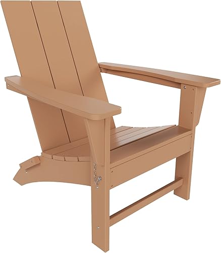 Miniatura 7 de Costaelm Sillas Adirondack plegables para patio al aire libre, sillas de césped ajustables resistentes a la intemperie, sillas de hoguera exteriores