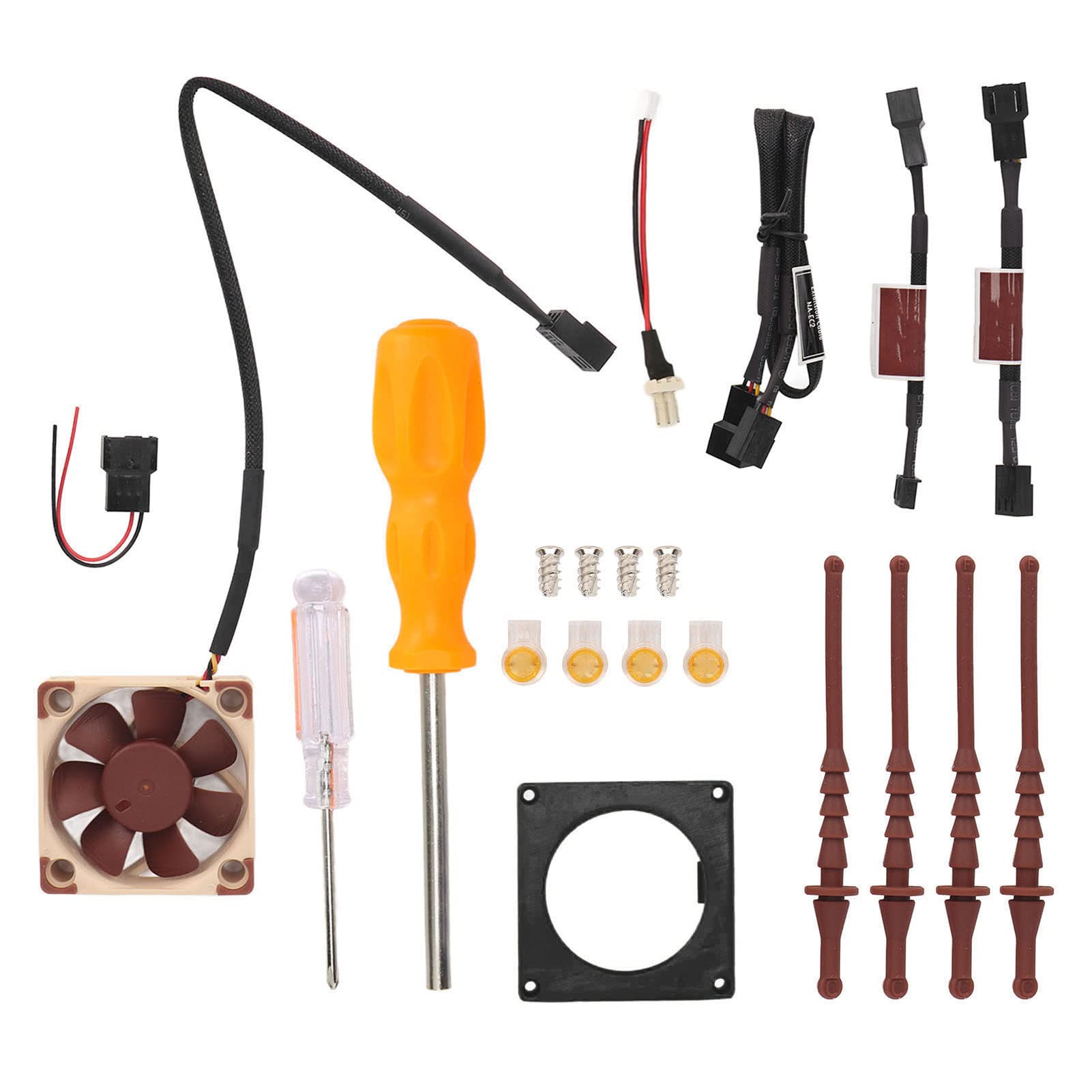 Kit de Montaje de Impresión 3D para Ventilador, Refrigeración Silenciosa y Eficiente para 40x40, Ventilador Negro ABS, 4 Piezas