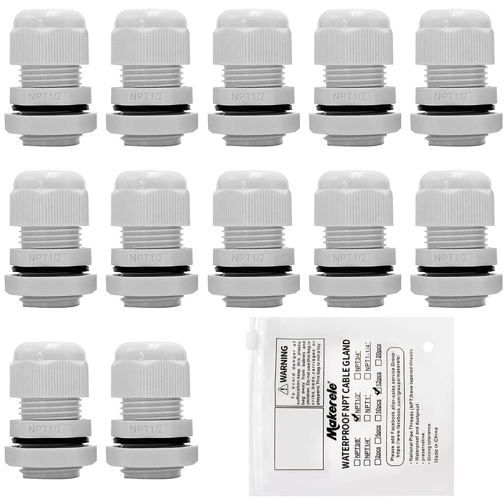 MAKERELE Cord Grip NPT Cable Glands Kit for Electrical Waterproof Box — Amazon image 22