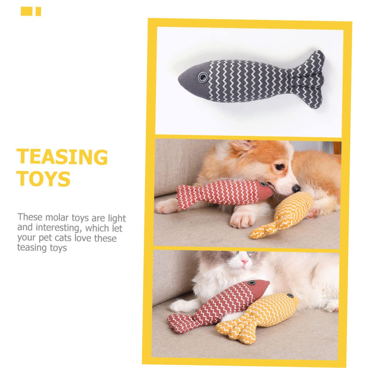 SUPVOX 9piezas Juguetes De Gato De Catnip Divertidos Almohadones De Hierba Gatera Juguetes para Mascotas Interactivos