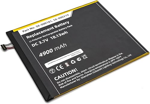 Miniatura 3 de TAWUZUOR Batería de repuesto Fire 8 generación Fire HD8 8TH SX0340T SX034QT L5S83A 26S10140 58-000181 MC-31A0B8 y 58-000219. 3.7V 4900mAh