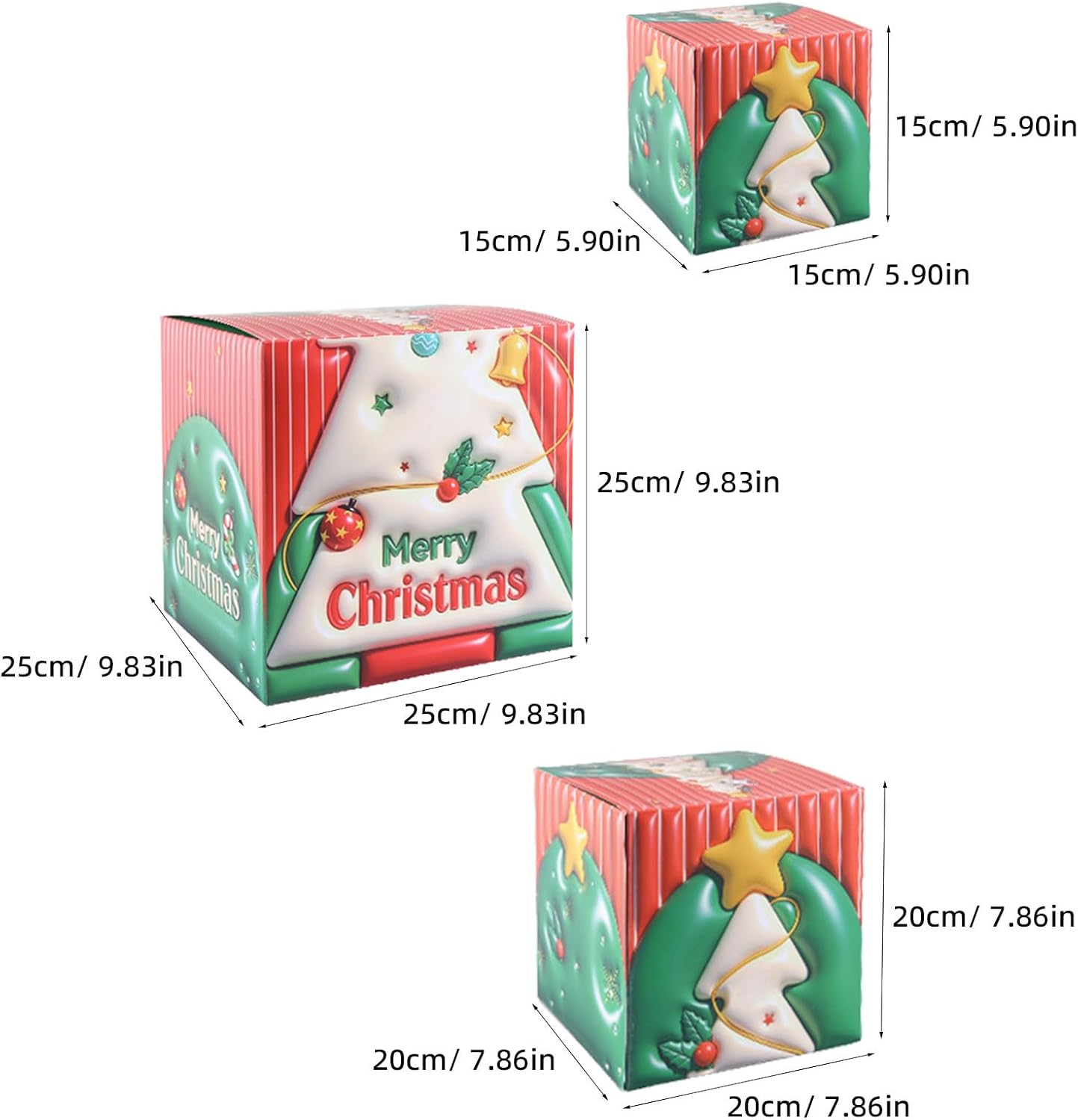LALAFINA Xmas Christmas Favor Box Paper Cartoon Tree Gift image 2
