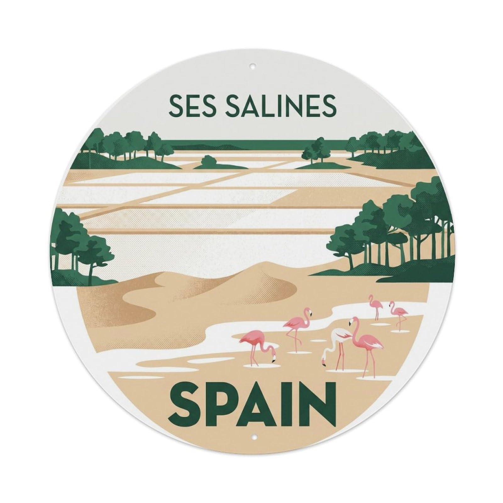 Ibiza Ses Salines Spain Cultural Travel Destination Metal Tin Sign