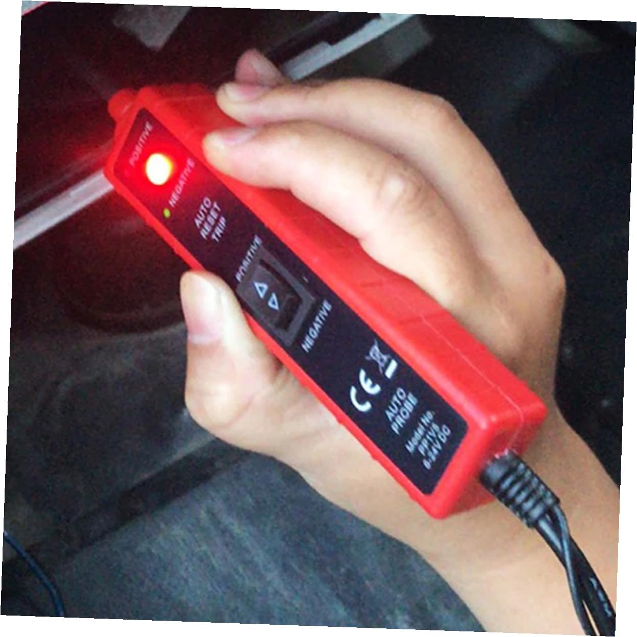 Probador Circuitos Automotrices con Pinzas Positivo y Negativo Tester Eléctrico para Diagnóstico y Localización de Fallos Sistemas Eléctricos de Vehículos Cable de Metros para