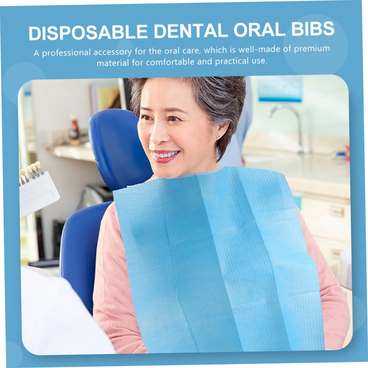 60pcs Dental Products for Patients Bulk Napkins Dental Bibs Scarf Design Easy to Clean