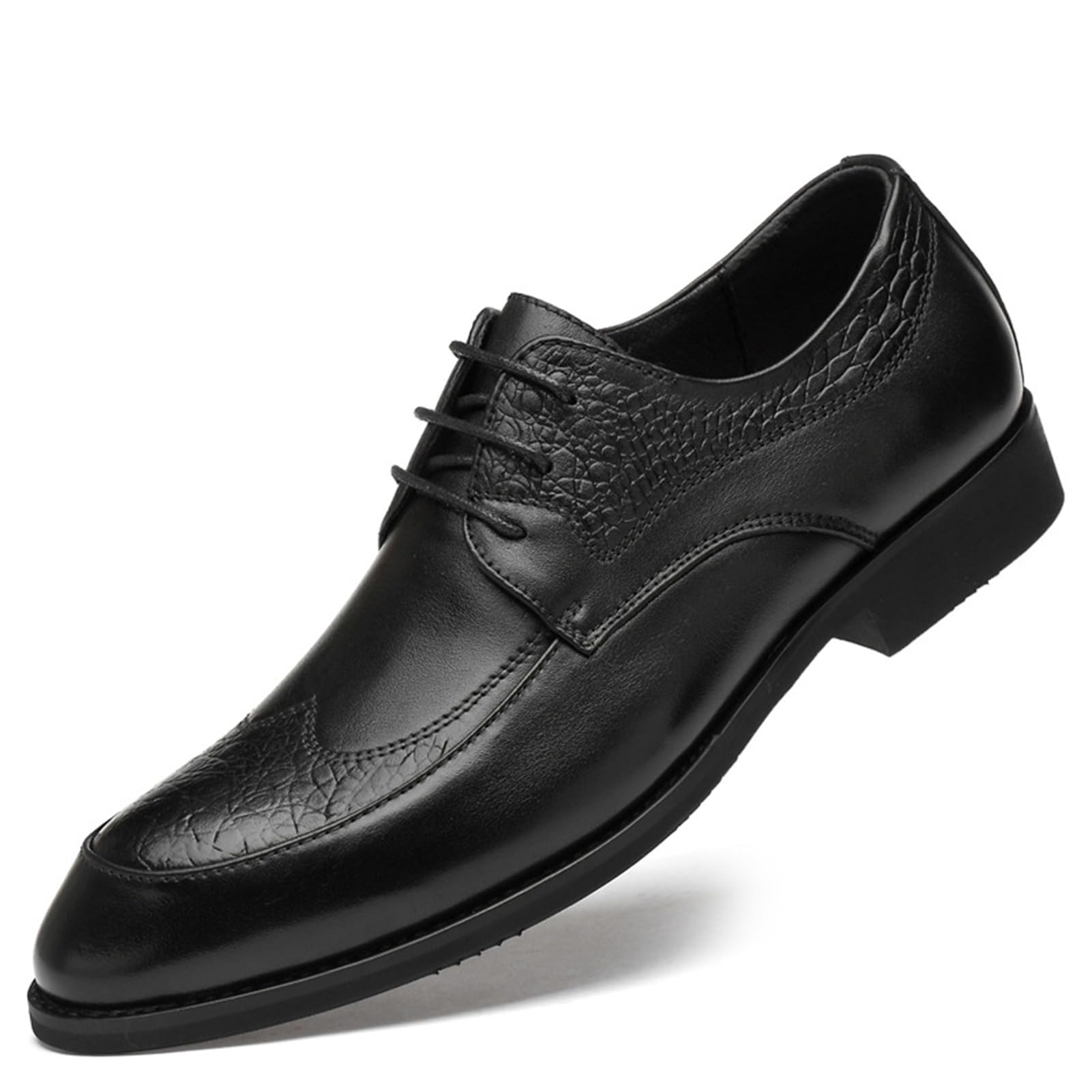 Mens Formal Oxfords Dress Shoes Round Toe Lace-up Fashion Classic Pointed Toe Comfortable Loafers Wedding Prom Formal Dress