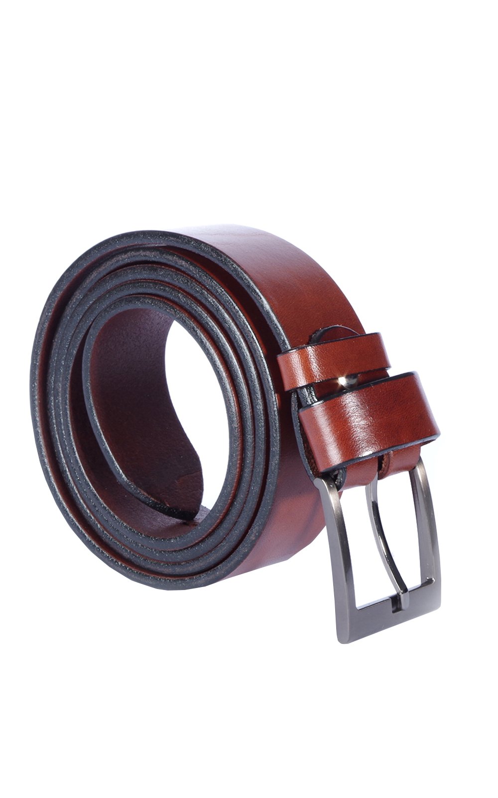 Kabber Unisex 180 - Chocolate Brown Leather Belt Men Women - Genuine Quality Vegetable Tanned Leather - Crafted In Europe ( Width: 3.5 Cm – 1.38 Inch/Lenght: 110 Cm - 43.3 Inch)