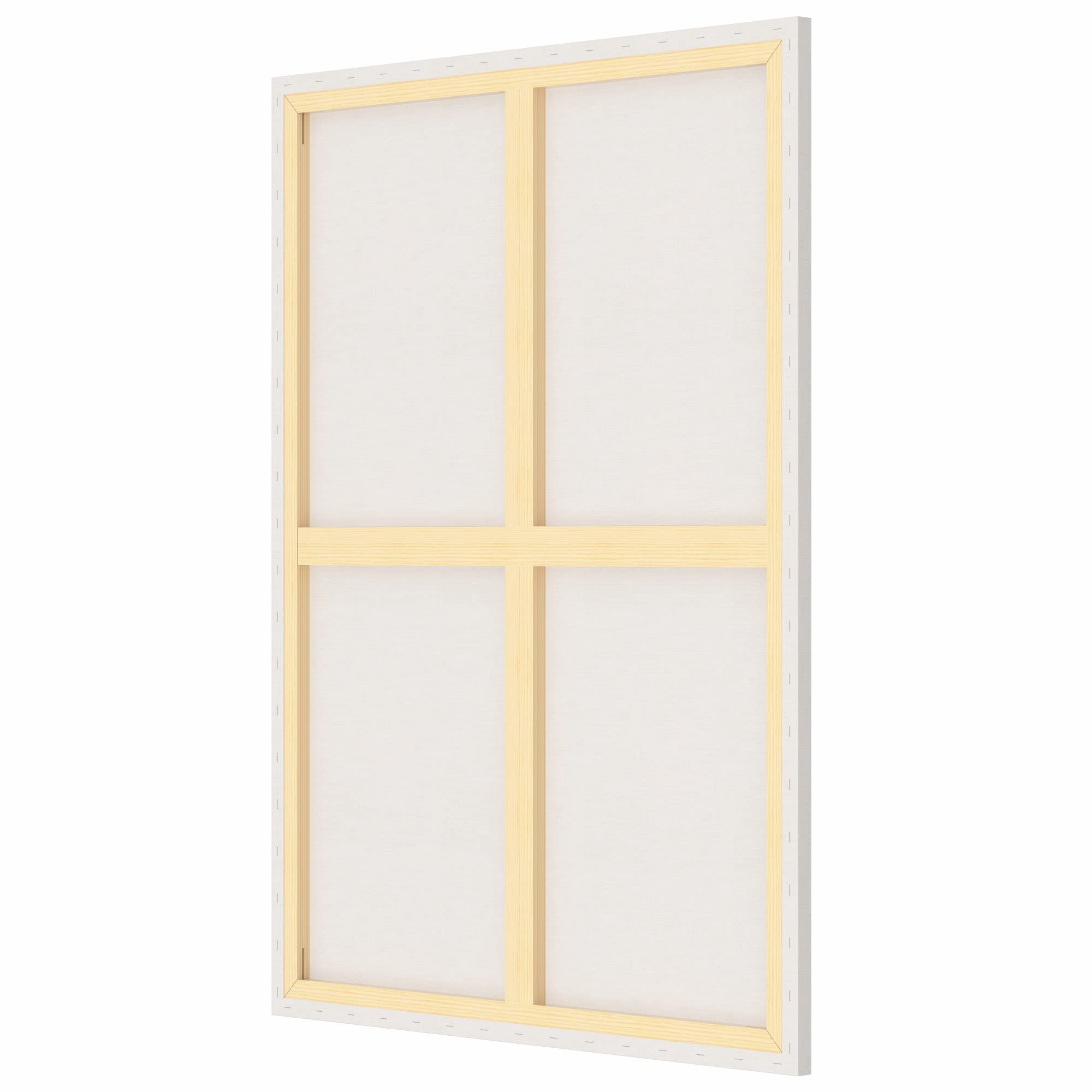 Scholar Art® Artist Standard Series 10 Oz (440 GSM) 100% Cotton Pre-Stretched Canvas with Wooden Frame 18x40 mm | Primed Canvas Stretched for Oil & Acrylic Painting | 30"x40" (75x100 cm), Pack of 2 1