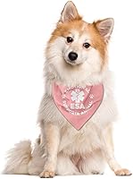Vista 2 de Bandana de apoyo emocional para perros, bandana para perro, accesorios de bufanda rosa para perro, bufanda triangular para mascotas, bandana