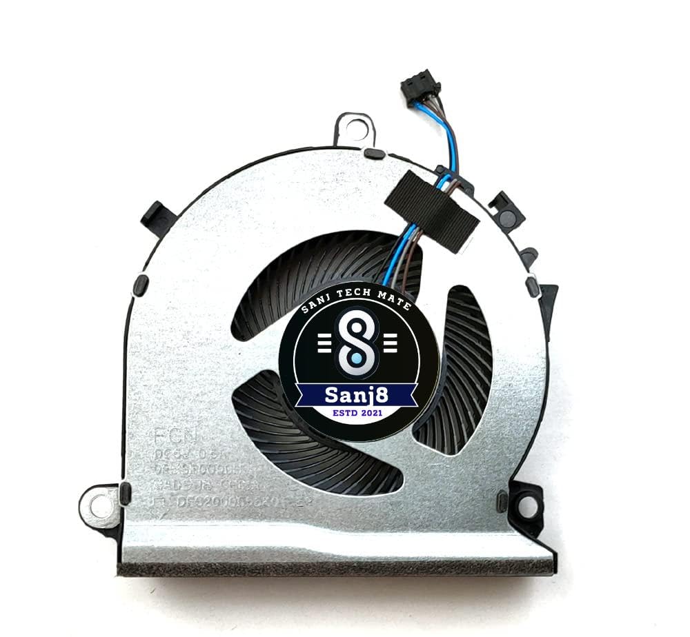 Sanj8 CPU/GPU Cooling Fan (Single Fan) Compatible for HP Pavilion Gaming Laptop 15 –EC2144AX – AMD Ryzen 5-5600H NVIDIA GTX 1650 Graphics Series Laptop