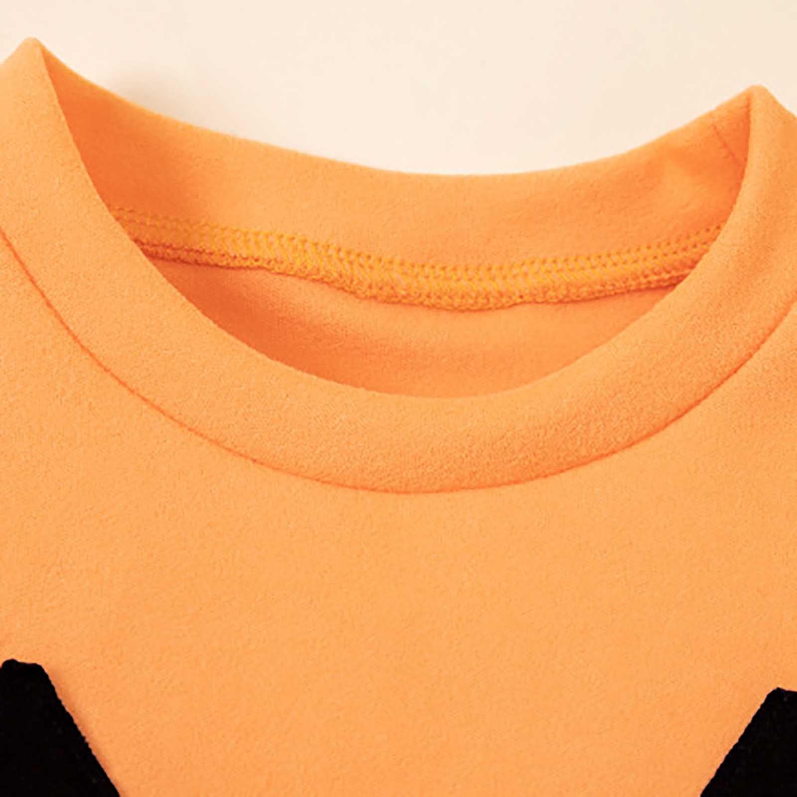Generisch 2025 - Bébé Garçon Fille Hiver Manches Longues Tops Sweatshirt Vêtements Halloween Citrouilles S Bébé Fille Pull