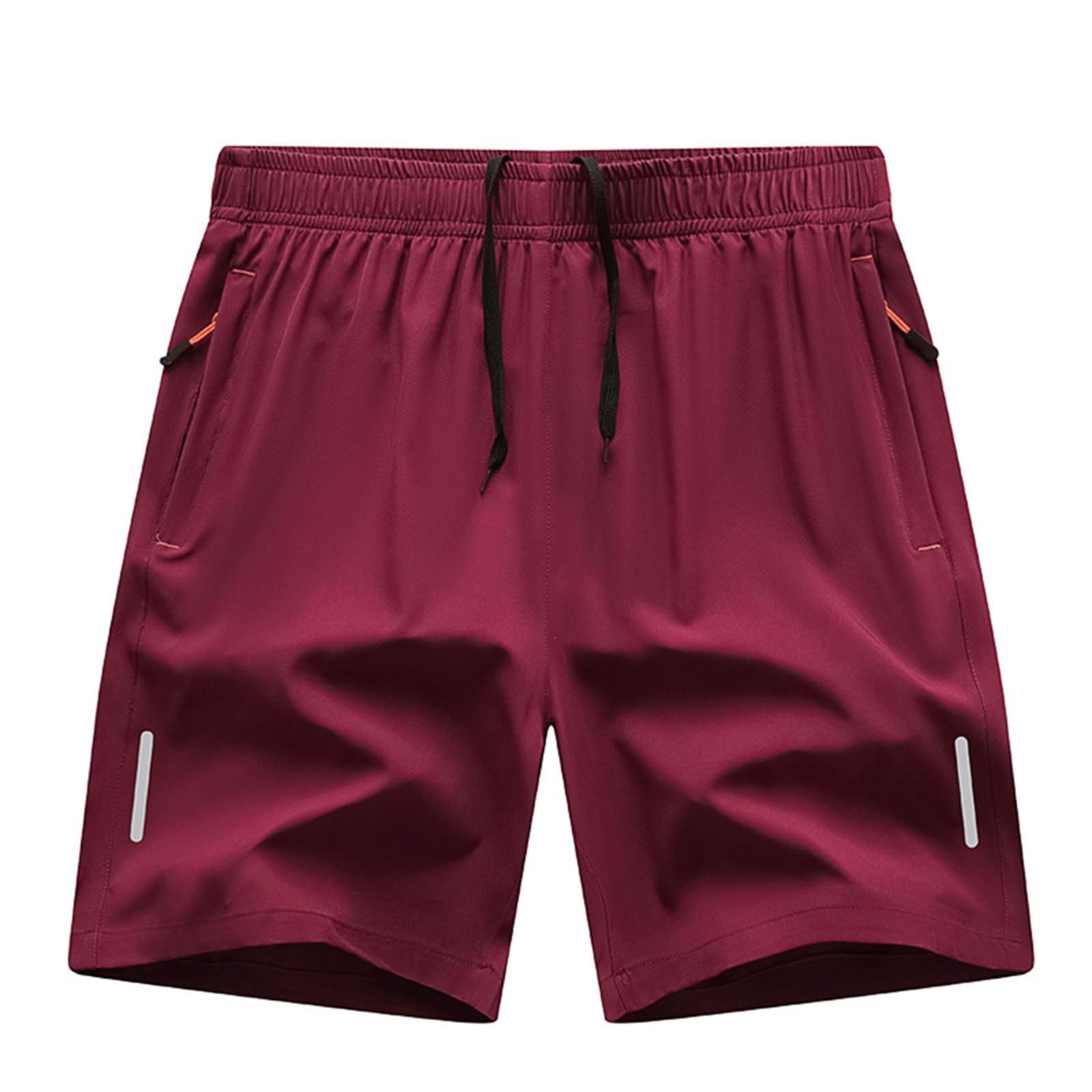 Gym Shorts for Men Quick Dry Athletic Workout Hiking Shorts Casual Elastic Waist Beach Short Pants with Zipper Pockets - 5