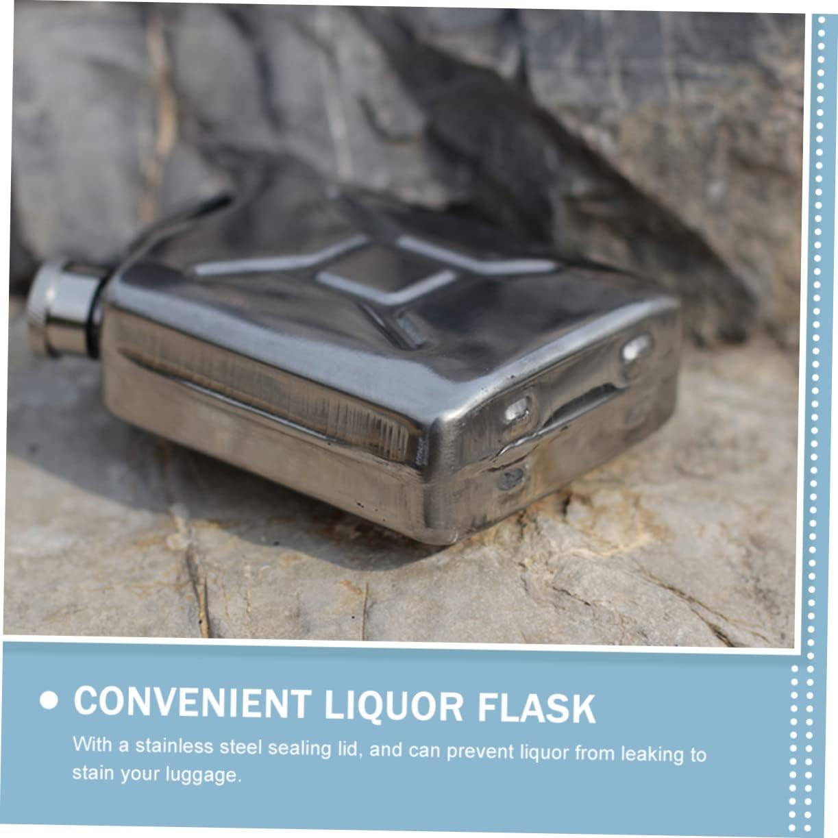 ULTECHNOVO Portable Canteen Outdoor Liquor Flask for Camping Fishing and Hiking Stylish Oil Bucket Design with Sealing Lid for Travel and Home Decor