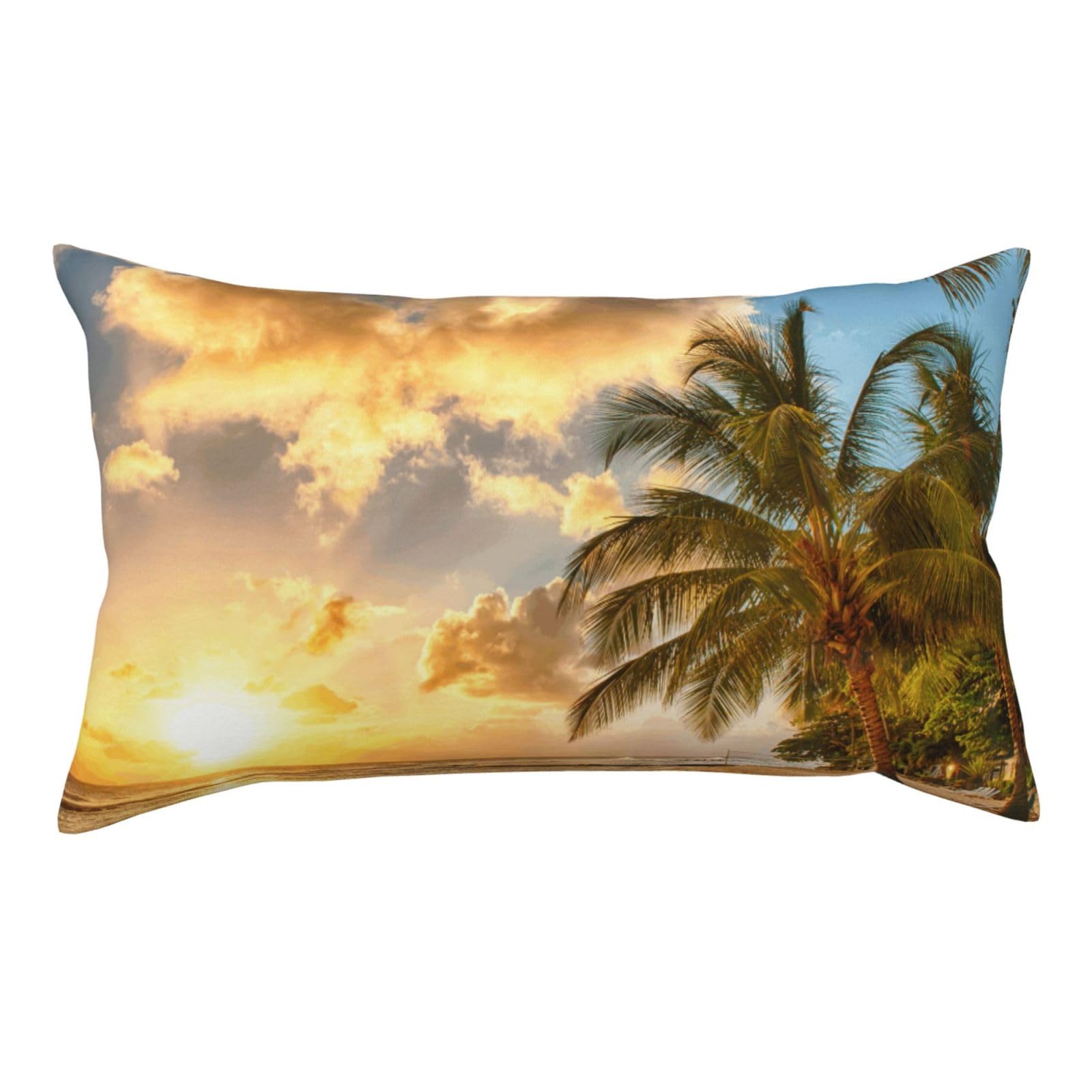 YFSGDLBN Sunset Hawaiian Palm Tree printed Pillow Case 20x36in decorative pillowcase Cushion Cover