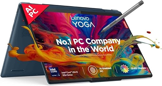 Lenovo Yoga 7 Intel Evo Core Ultra 5 125H Built-in AI 14″(35.5cm) WUXGA-OLED 400Nits 2-in-1 Laptop (16GB/1TB SSD/Win 11/Office 21/Digital…