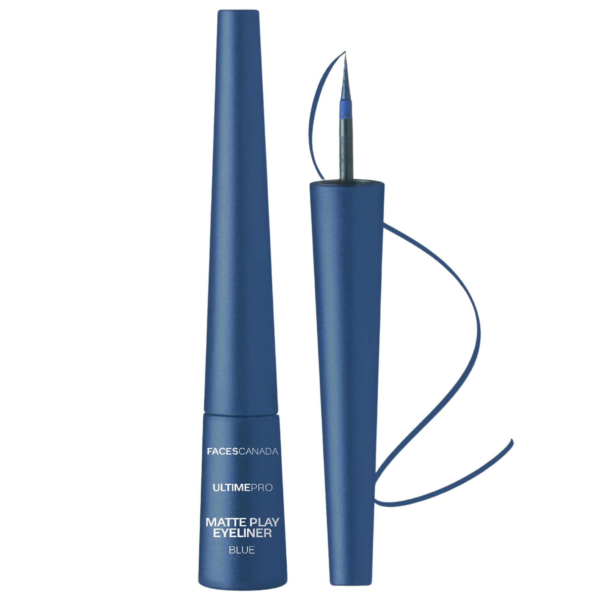FACES CANADA Ultime Pro Matte Play Eyeliner - Sapphire (Blue) 2.5 ml | Quick Dry | Matte Finish | 24 Hr Long Lasting Formula | Precise Felt Tip | Highly Pigmented | Waterproof Smudgeproof & Sweatproof